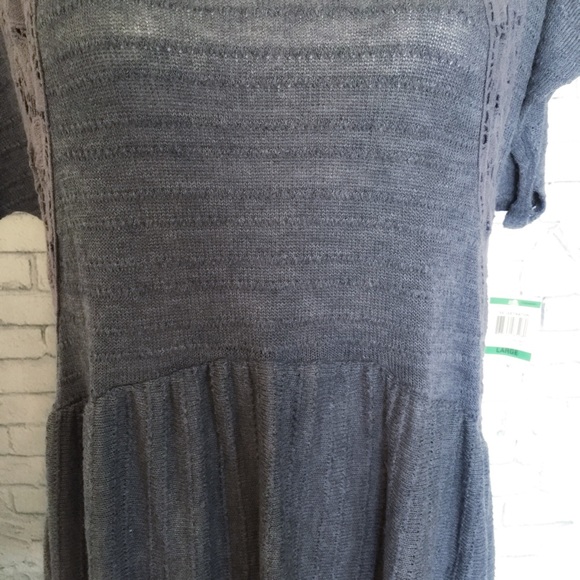 Style & Co. Cold-Shoulder Crochet Peplum Sweater - Picture 4 of 8